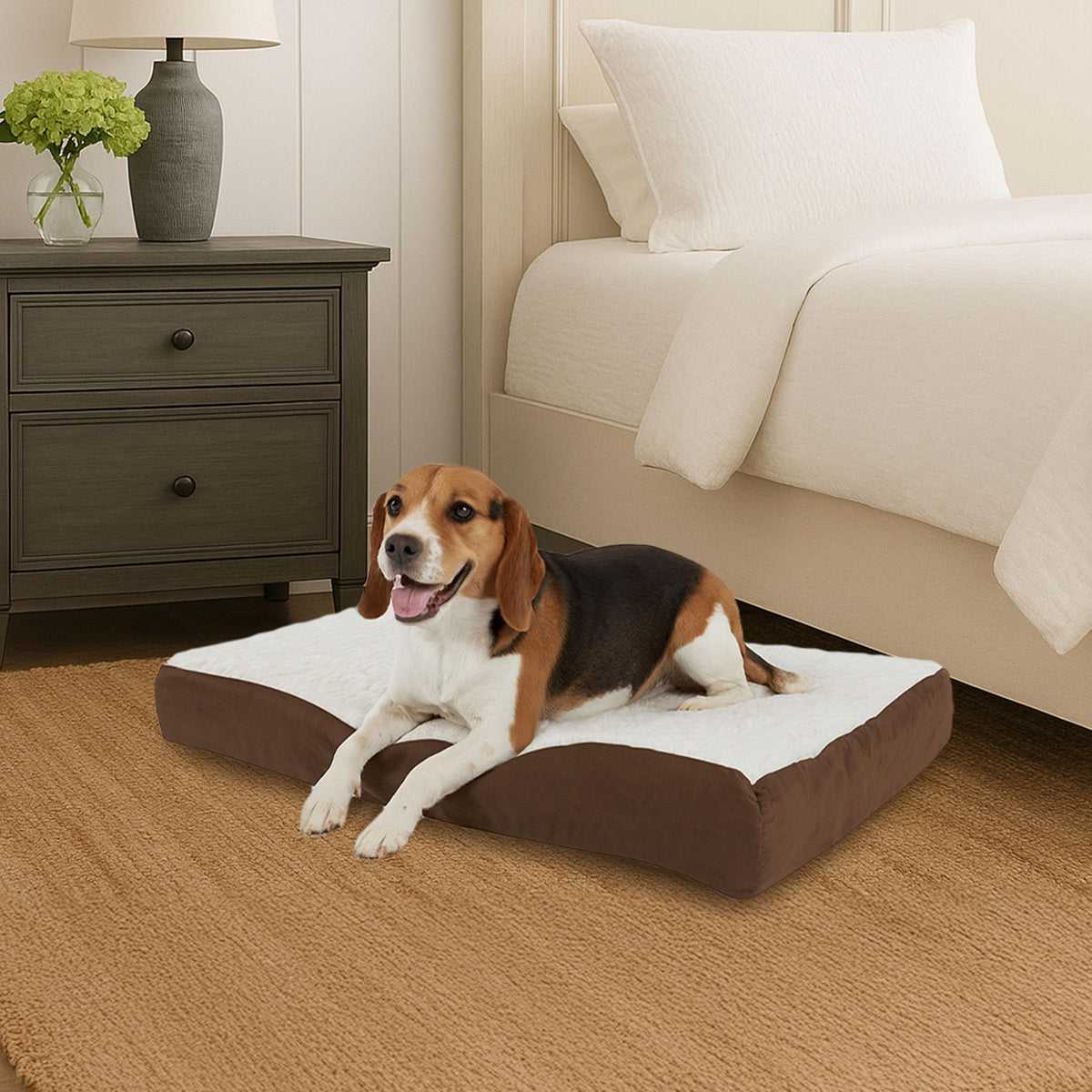 Orthopedic Dog Bed (Brown / Medium)