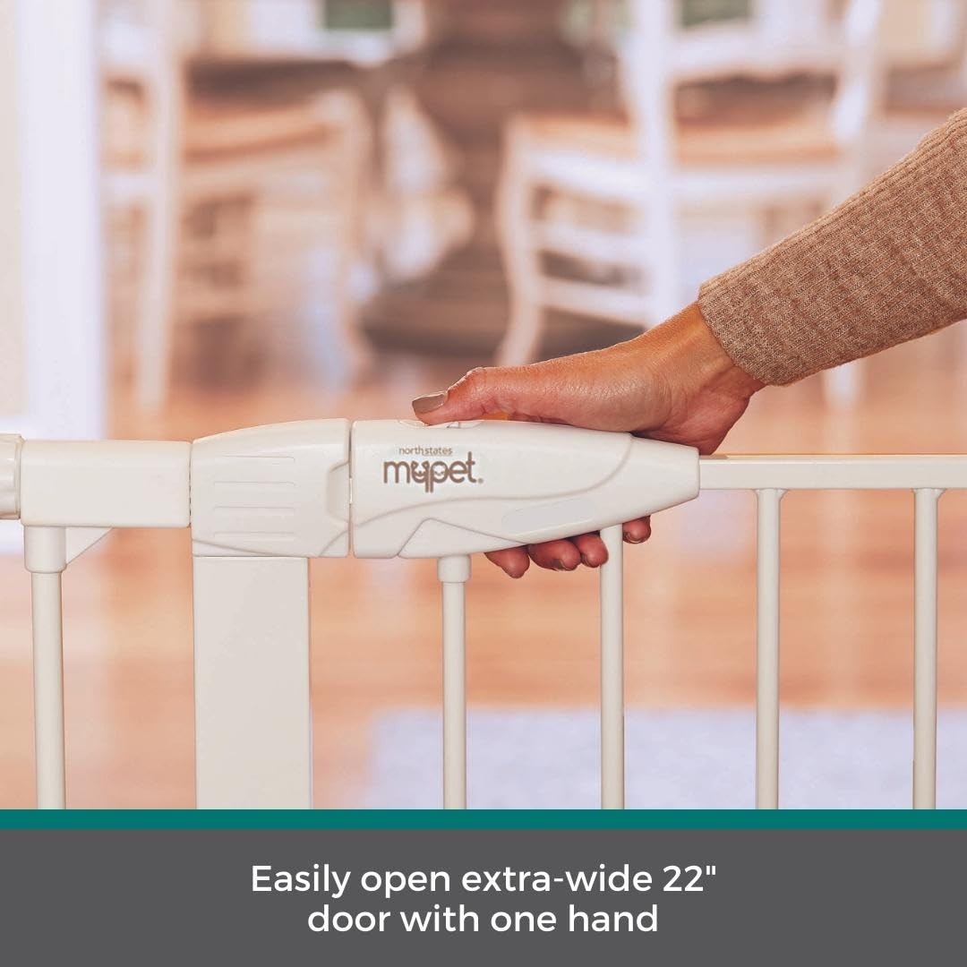 EasyPass Extra Tall & Wide Walk Thru Pet Gate (Walk Thru EasyPass / 41" Tall; 52" Wide / White)
