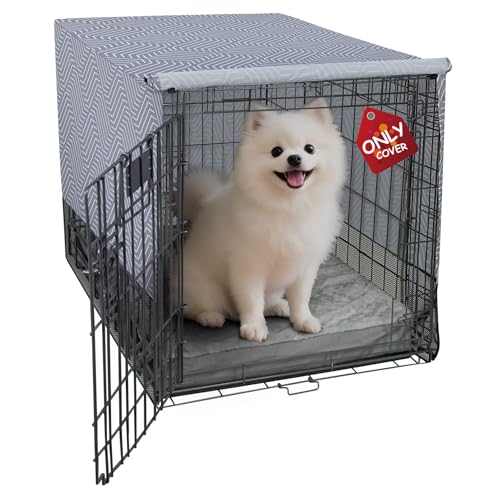 Breathable Dog Crate Cover (24"L x 18"W x 20"H / Continuous Broken Line)