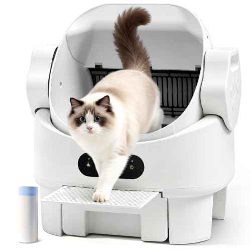 Self Cleaning Automatic Auto Large Multiple Cat Litter Box (White - Self-Cleaning / Large)