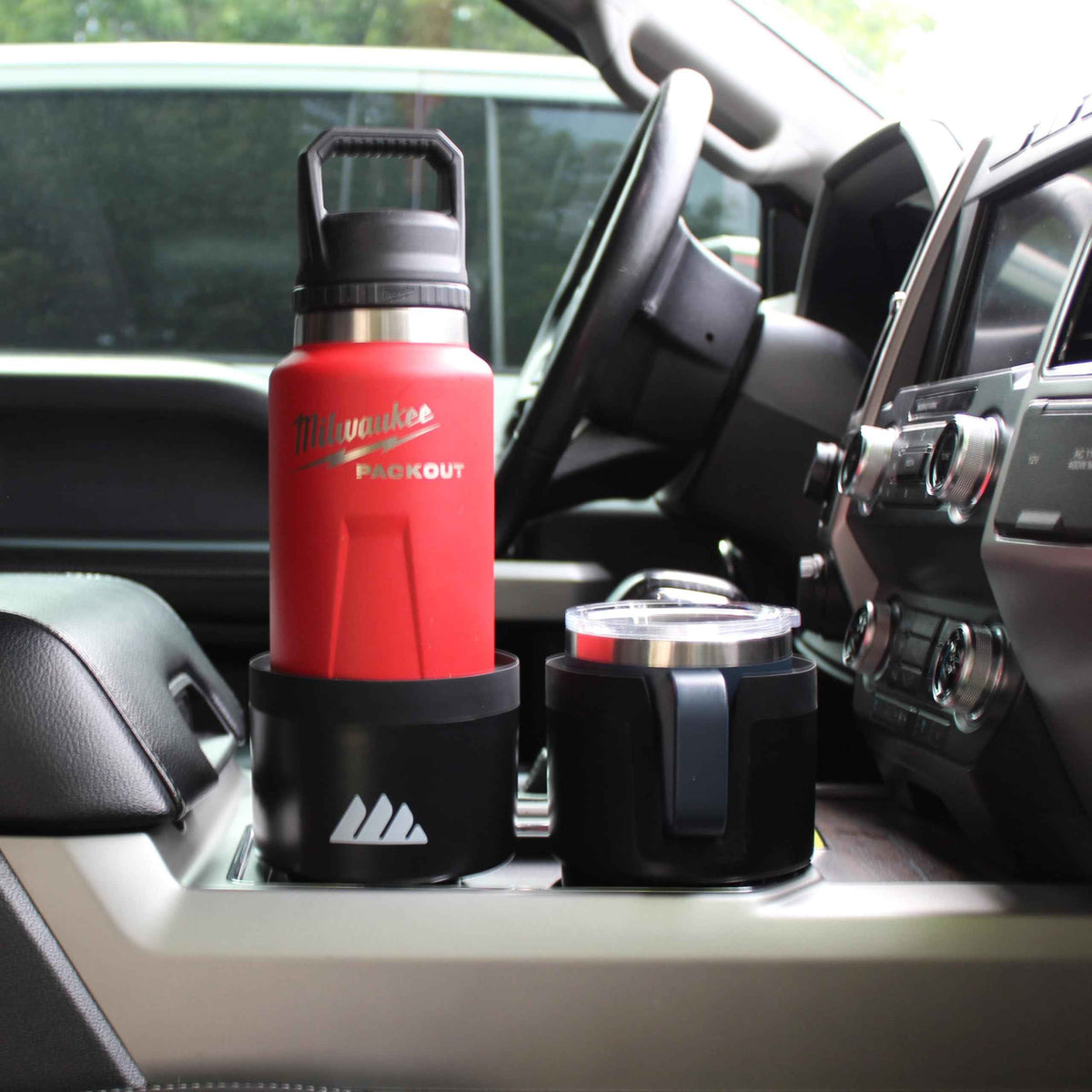 Ultimate Car Cup Holder Expander with Adjustable Base & Organizer (Black / 1pack)