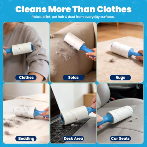 Extra Sticky Lint Roller for Pet Hair (500 Extra Sticky Sheets)