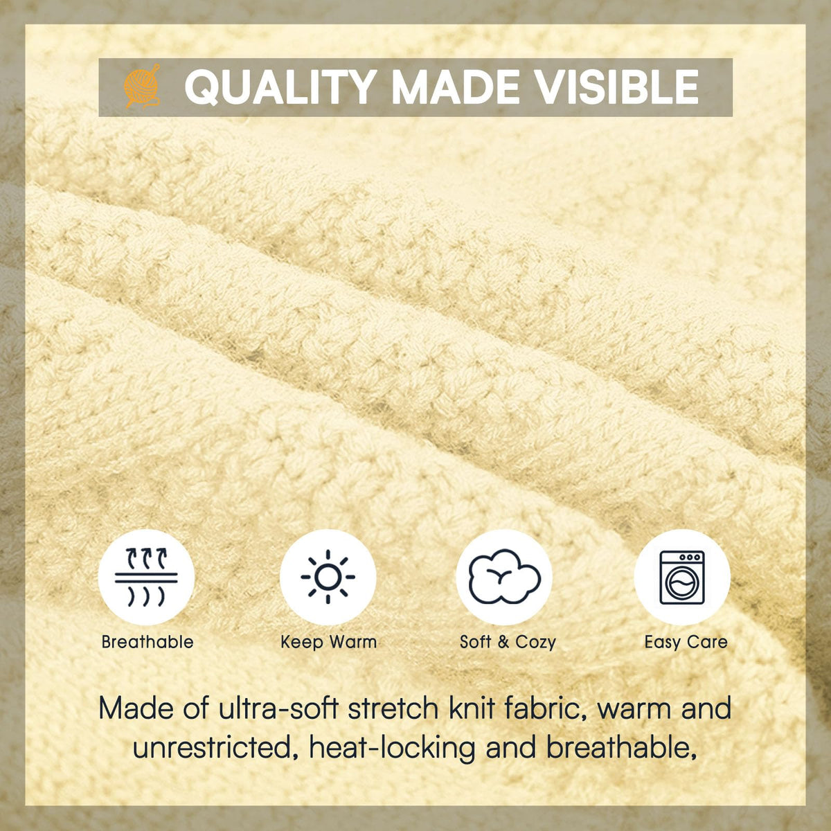 Dog Sweaters for Large Dogs (Large / Light Apricot)