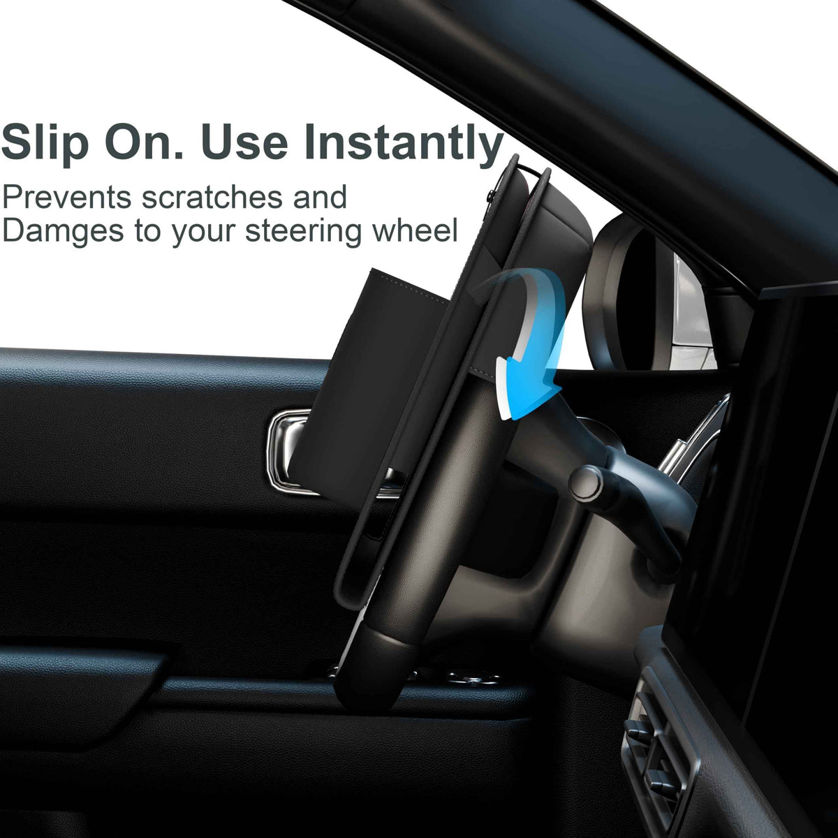 Backseat Car Organizer with Detachable Steering Wheel Tray 1 Pack (Black / 1PC)