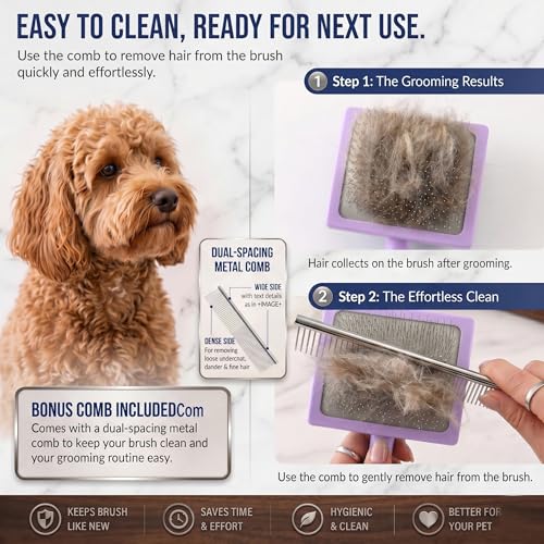 Slicker Brush for Dogs (Puple)