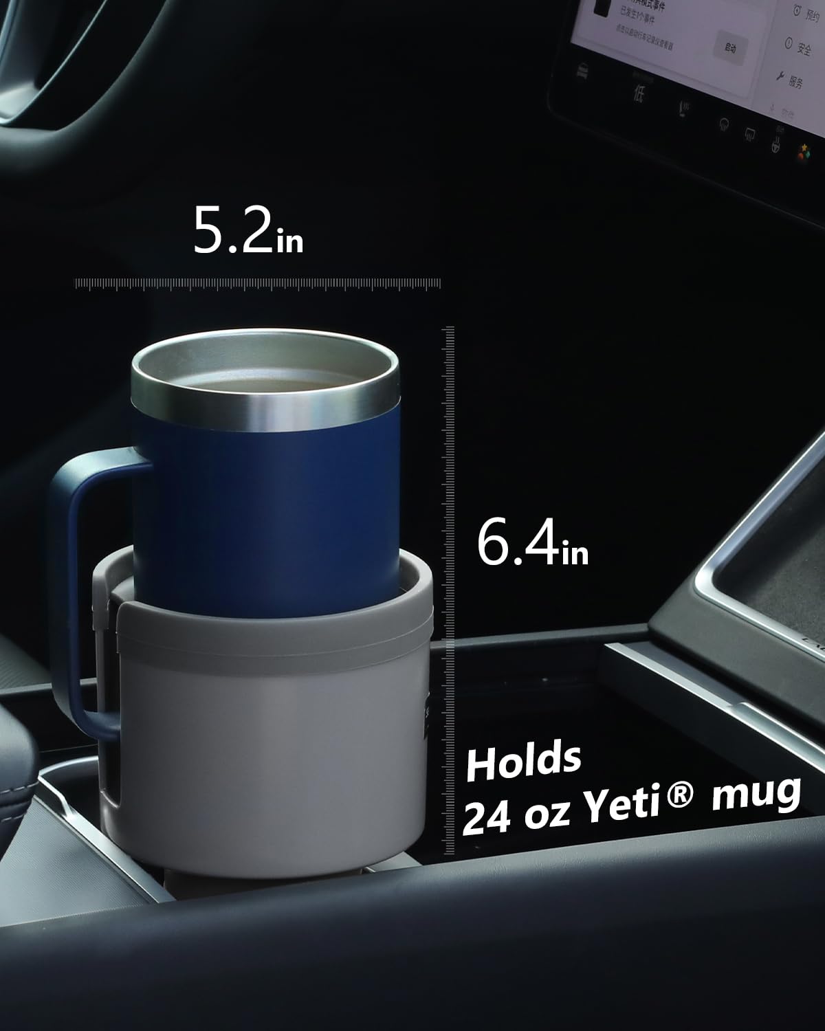 Car Cup Holder Expander for 32 (Gray / Medium*1)