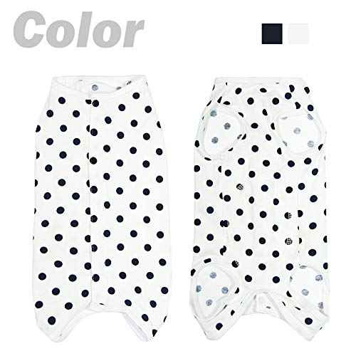 Dog’s Recovery Suit Post Surgery Shirt for Puppy (Small / white spot)