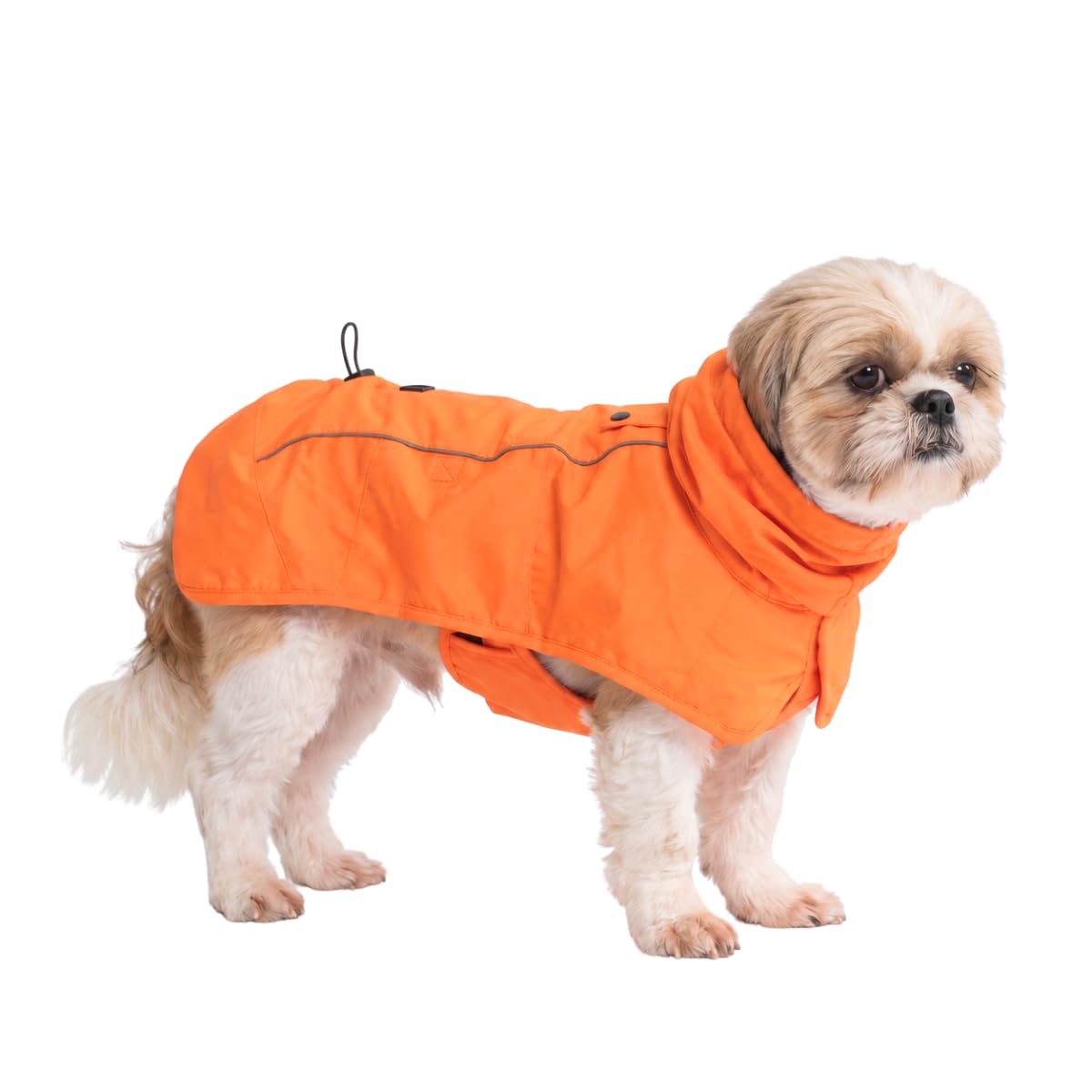 Dog Raincoat Waterproof Rain Jacket w (Orange / Medium)