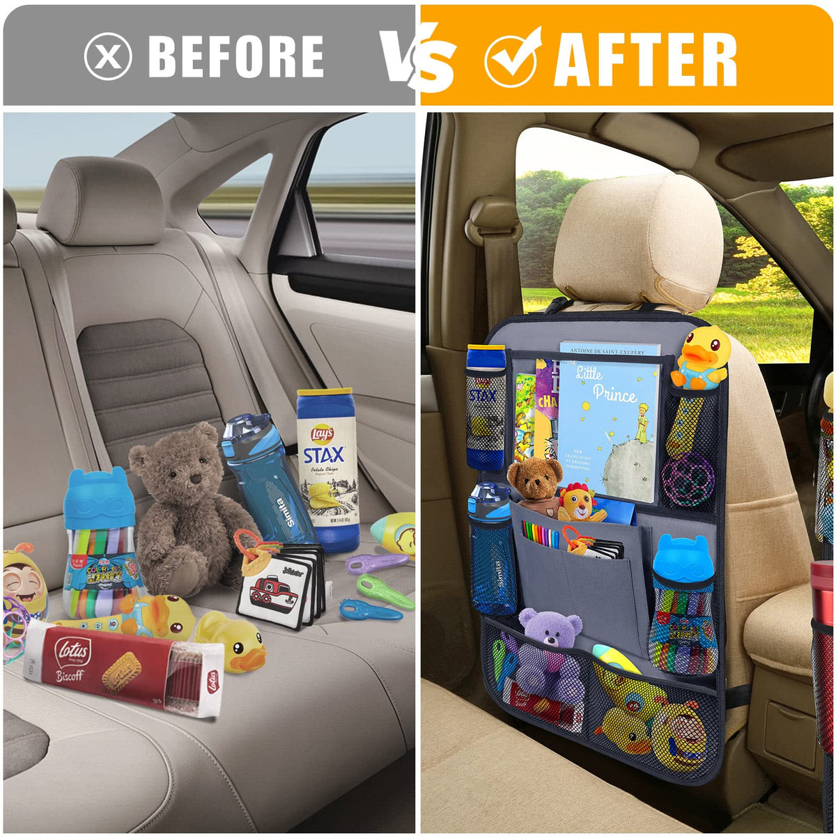 Backseat Car Organizer w (Gray)