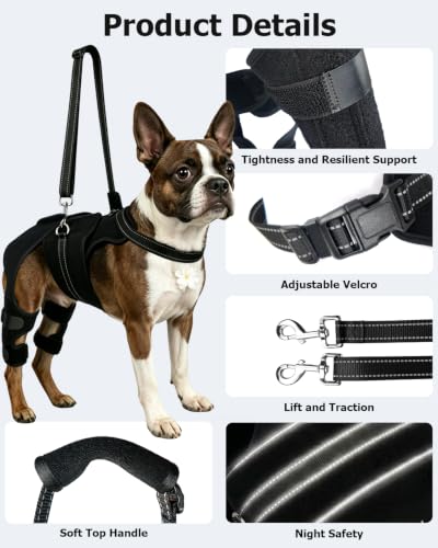 Adjustable Dog Knee Brace Lift Harness (S)