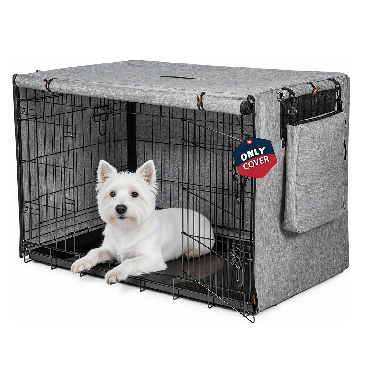 Dog Crate Cover 24 in (Gray / 24.0"L x 18.0"W x 20.0"H)