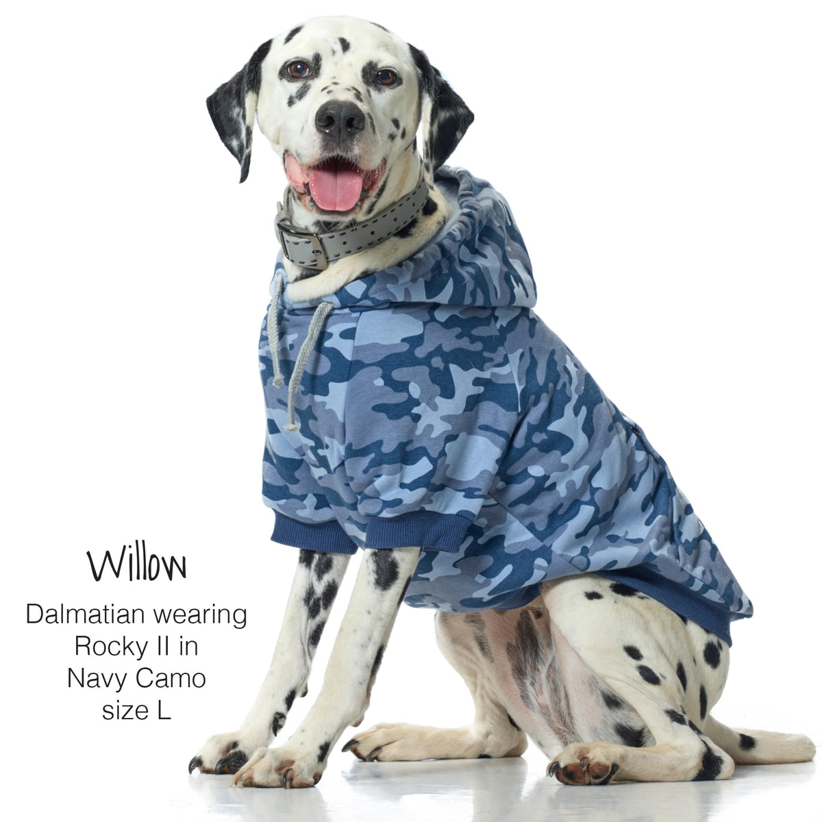 Rocky II Dog Hoodie (Navy Camo / XXX-Small (up to 5lbs))