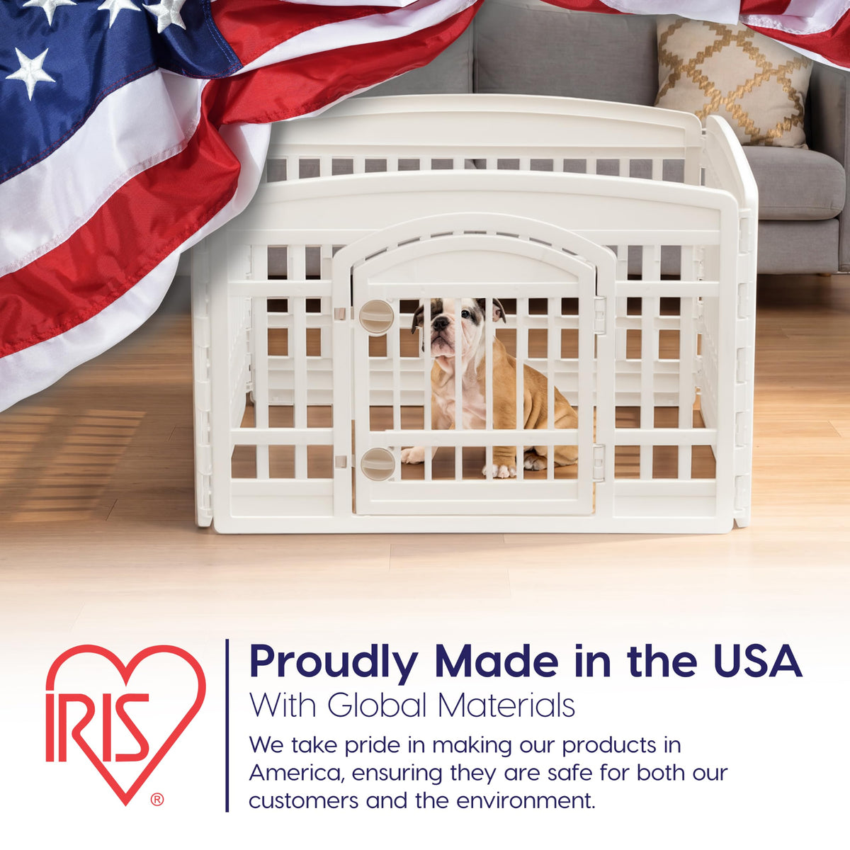 4 Panel Dog Playpen (4 Panel - 24" H / White)