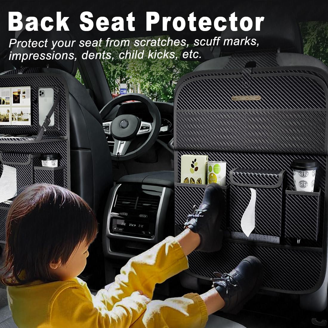 Car Seat Organizers (Carbon Fiber / 1 Pcs)