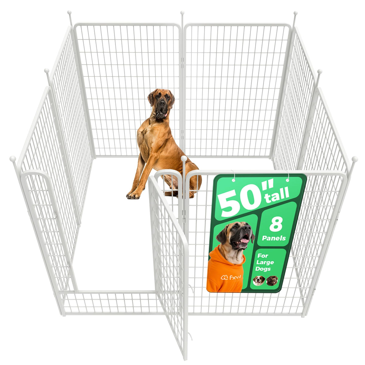Rollick Dog Playpen (White / 50"H)