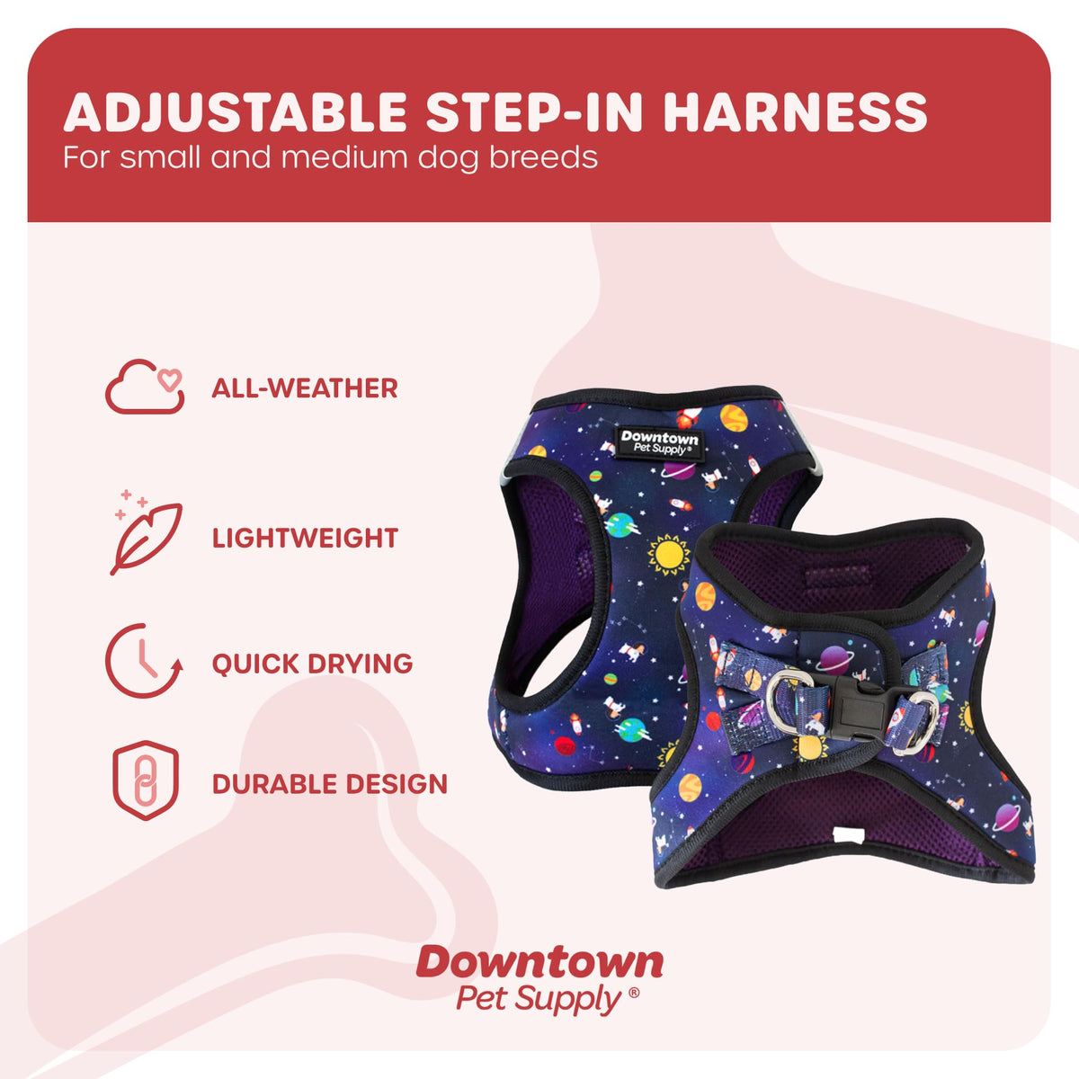 Step in Dog Harness (Small / Space)
