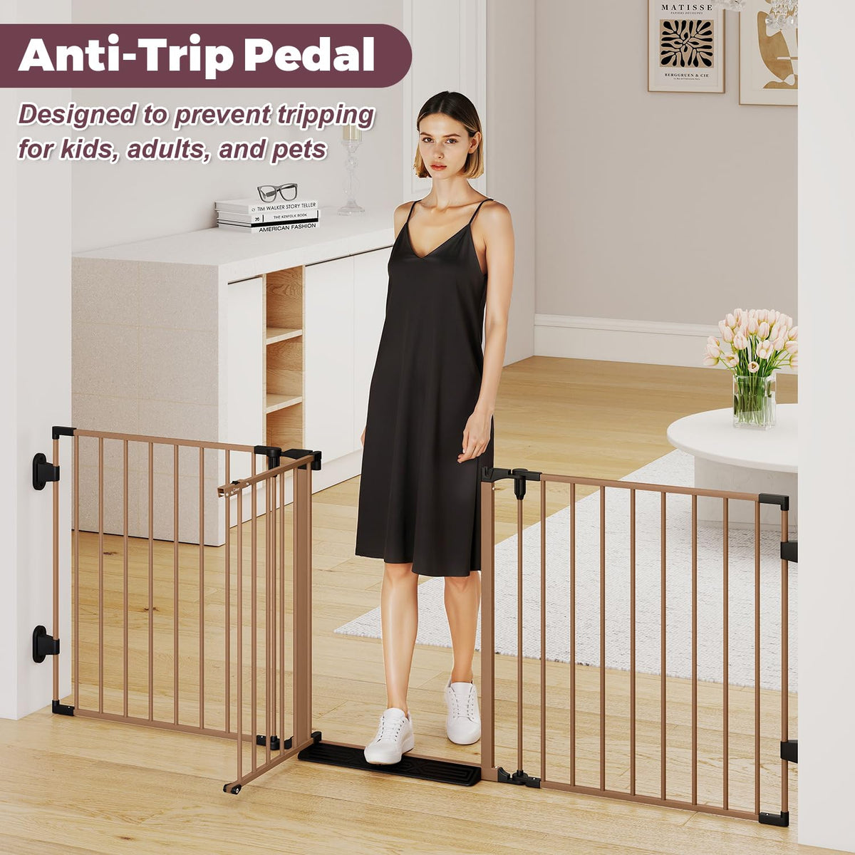 29.4 78" Extra Wide Baby Gate (Brown / 78" Wide)