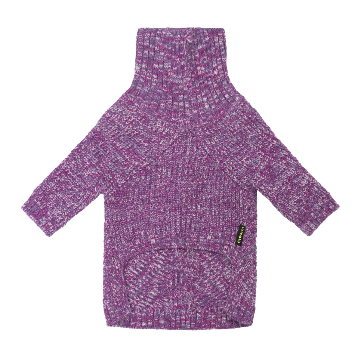 Chunky Knitted Dog Sweater (Large / Heather Purple)