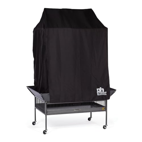 Large Playtop Bird Cage Cover (Black / 36.0"L x 24.0"W x 49.0"H)