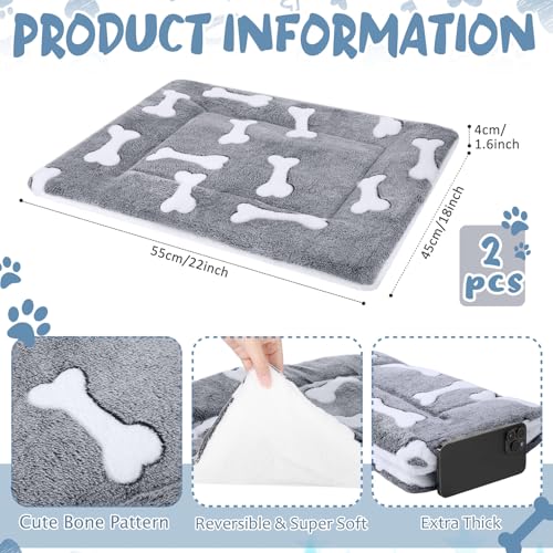 2 Pack Self Warming Cat Mat (Grey / 22'' X 18'')