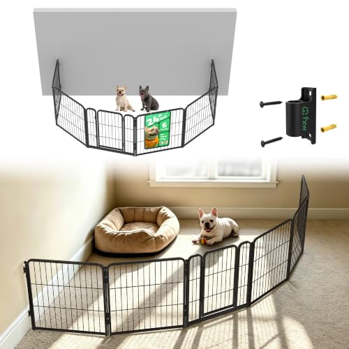 Homeplus Indoor Dog Playpen with Fence (Black / 24"H)