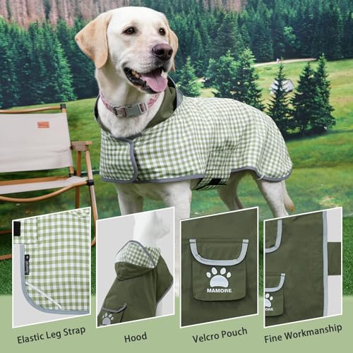 Waterproof Dog Raincoat Reversible (Forest Green / X-Small(4-9lb))