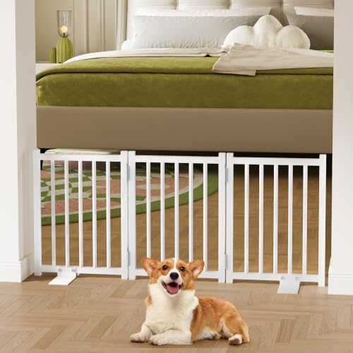 Short Dog Gate Indoor (White / 3 Panel-16''H, Up to 37’’ W)