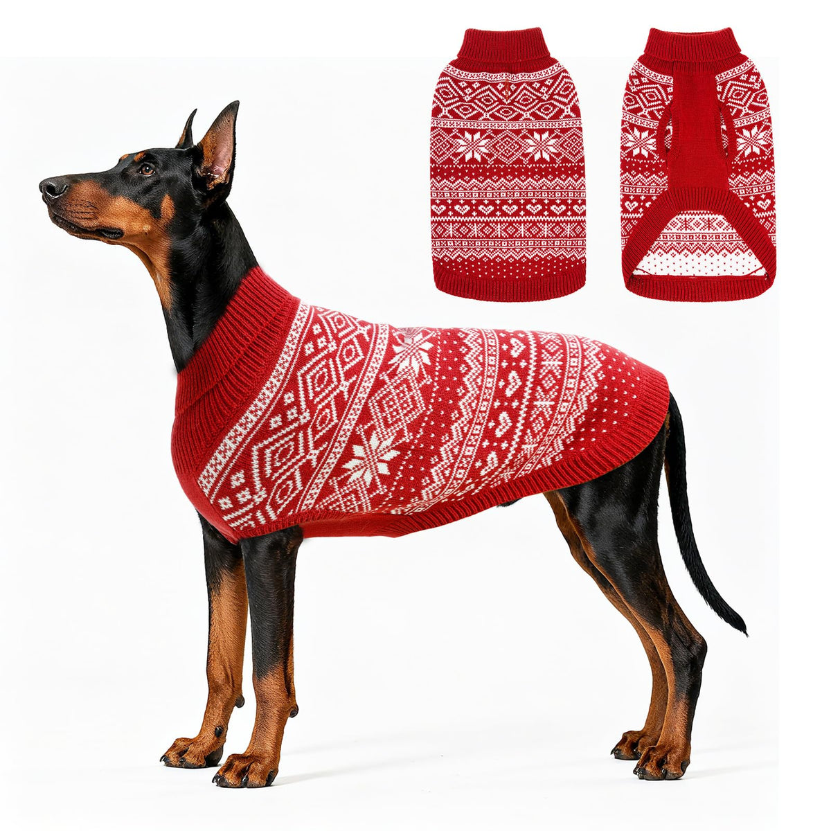 Dog Sweater Argyle (Red / XX-Large)