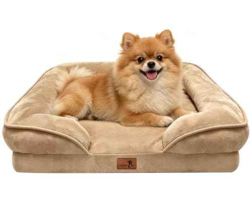 Orthopedic Dog Bed with Sides (24.0"L x 18.0"W x 6.0"Th / Brown)
