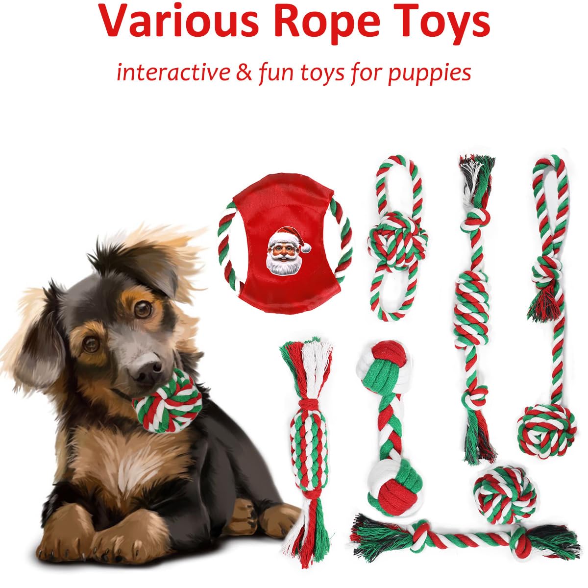 Christmas Dog Toys Bulk 15 Pack (Christmas)