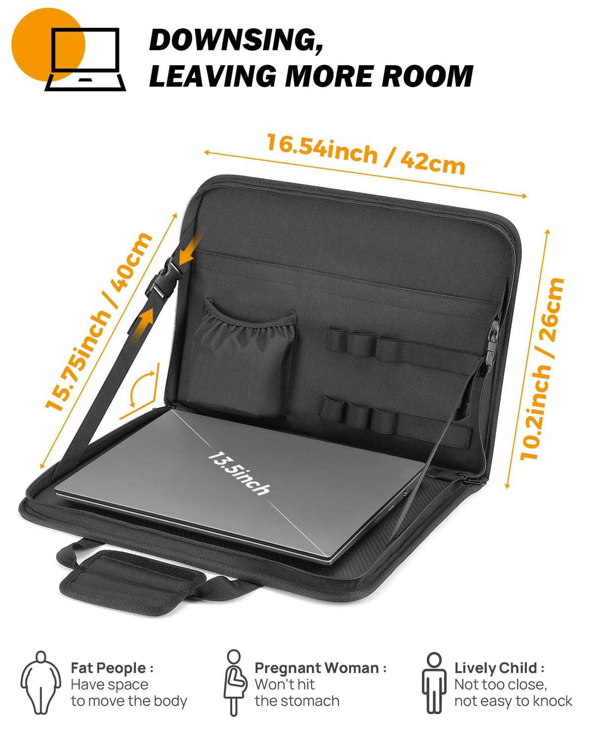 3 in 1 Steering Wheel Eating Tray Upgraded (Black / Small)