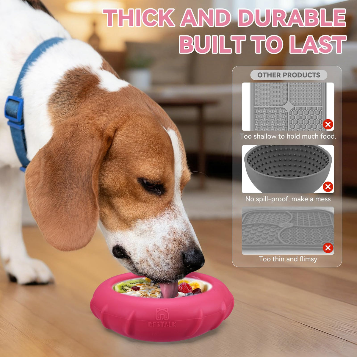 Dog Lick Bowl (Large / Rose)