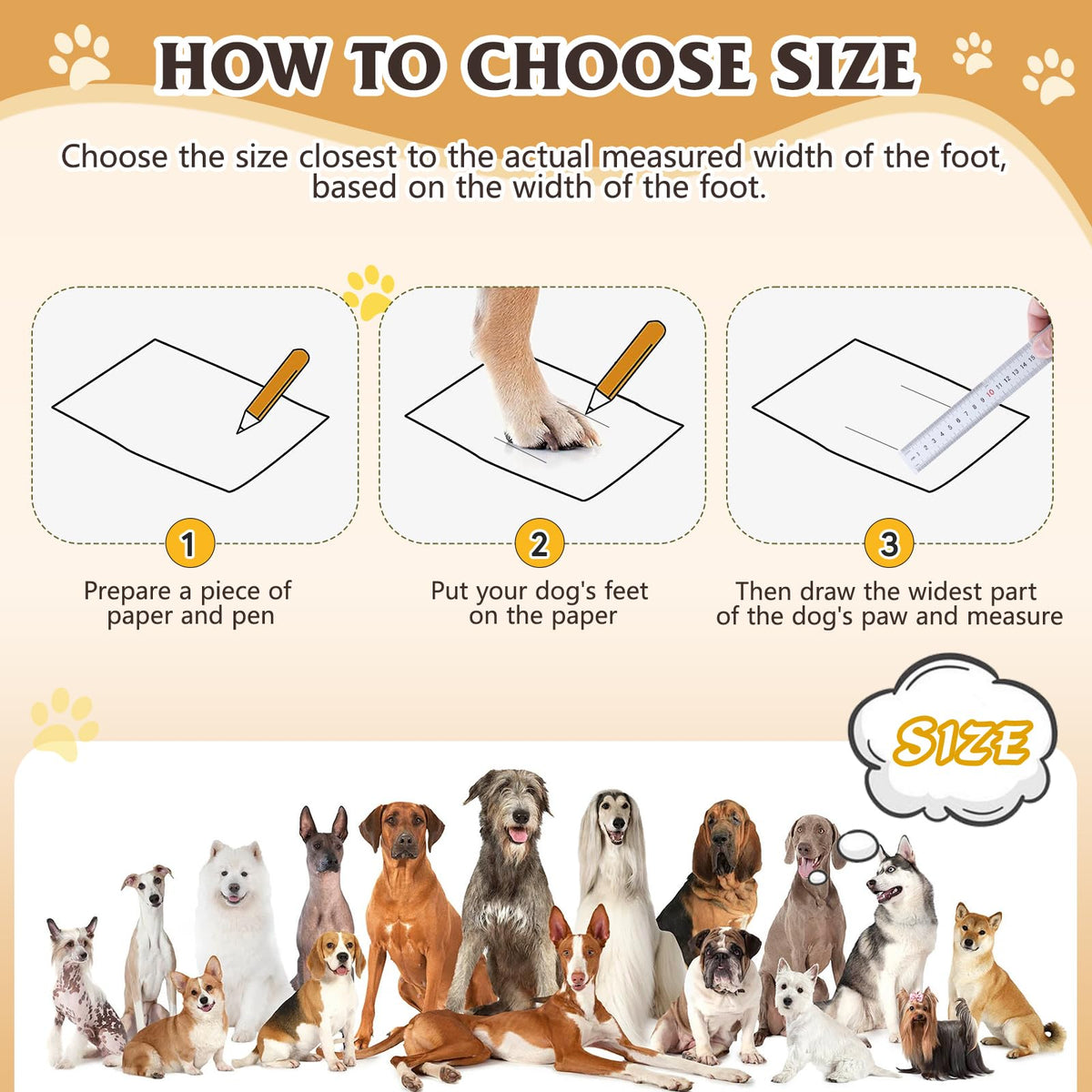 Dog Shoes for Large Medium Small Dog (Khaki / Size 8: 2.95''x3.46''(W*L))