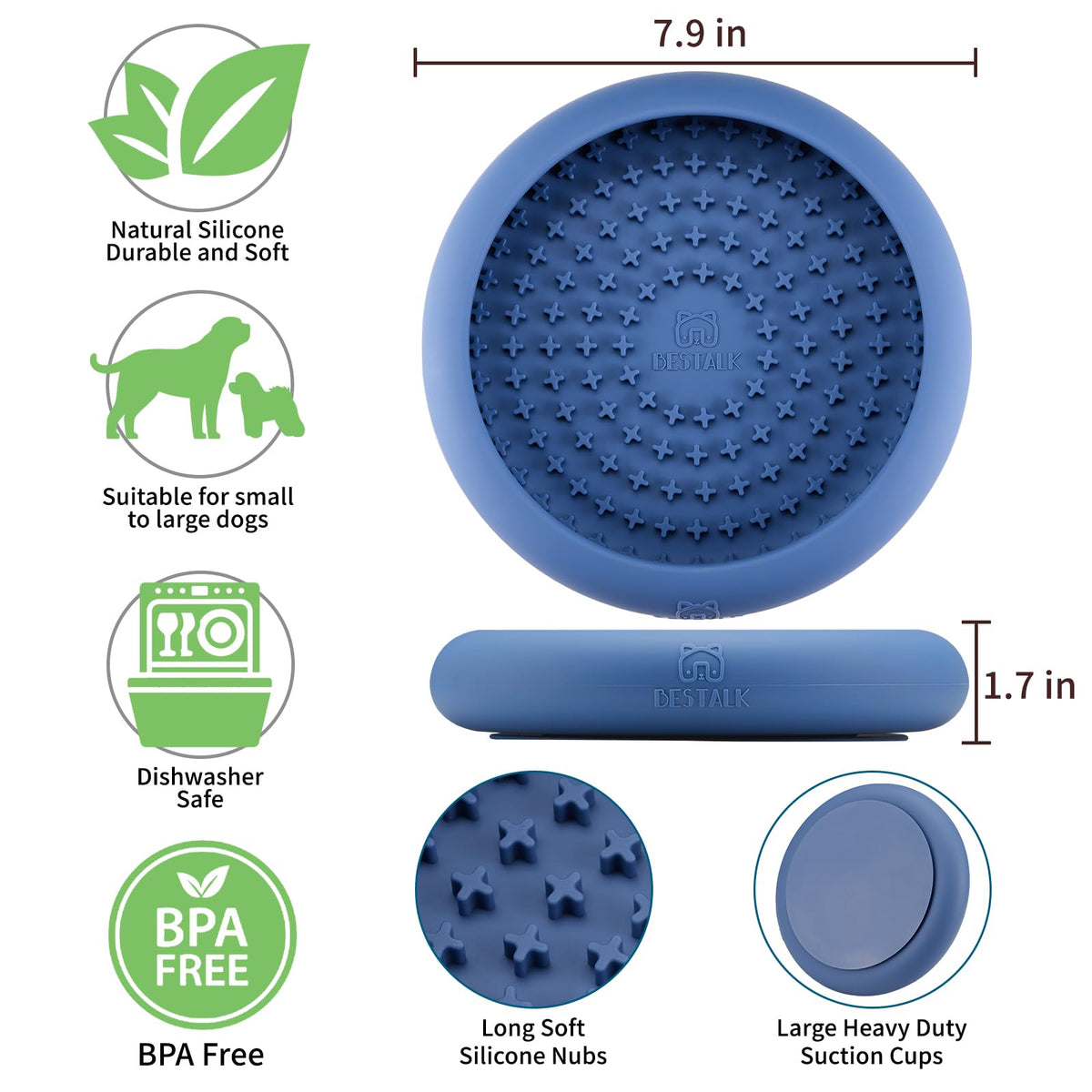 Dog Lick Bowl (Dark blue)