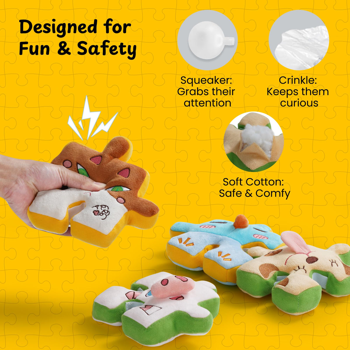 Tearable Rip Pull Apart Squeaky Dog Puzzle Toys (Puzzle)