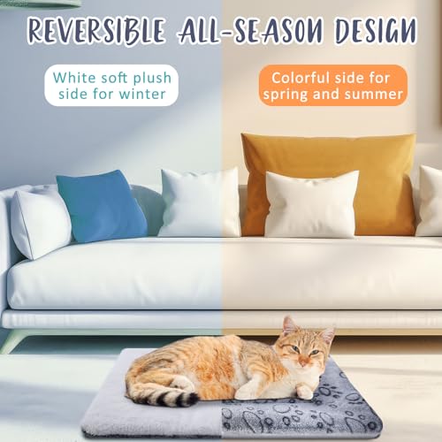 2 Pack Self Warming Cat Mat (Grey / 22'' X 18'')