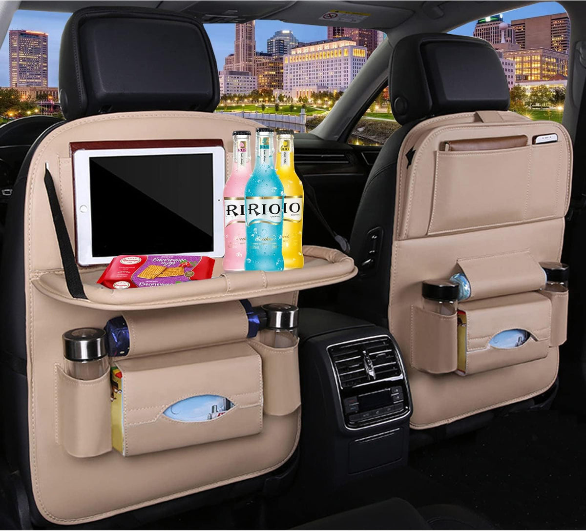 Backseat Car Organizer (1 Pack / Beige)