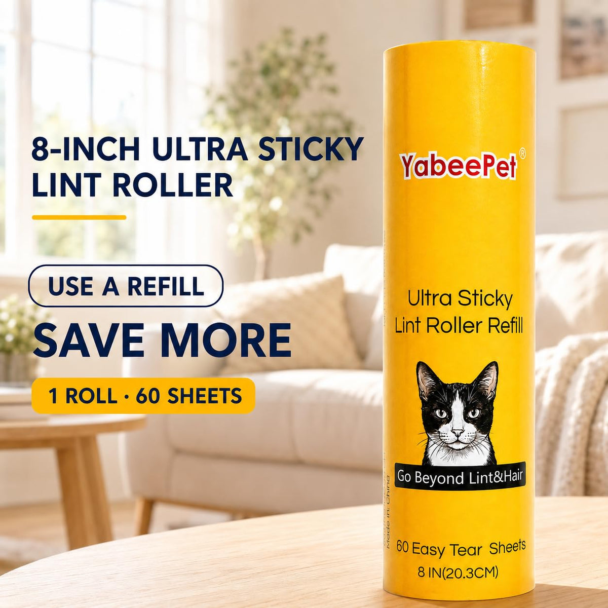 8 Inch Extra Sticky Large Lint Roller
