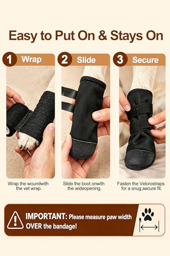 Dog Paw Wound Recovery Boot with Self