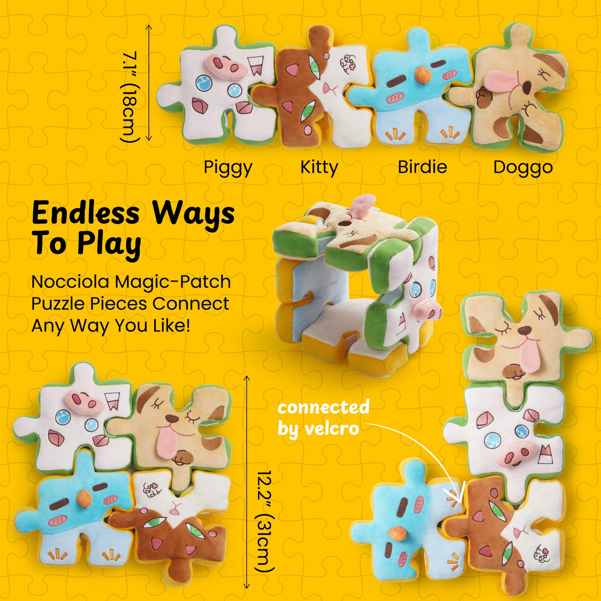 Tearable Rip Pull Apart Squeaky Dog Puzzle Toys (Puzzle)