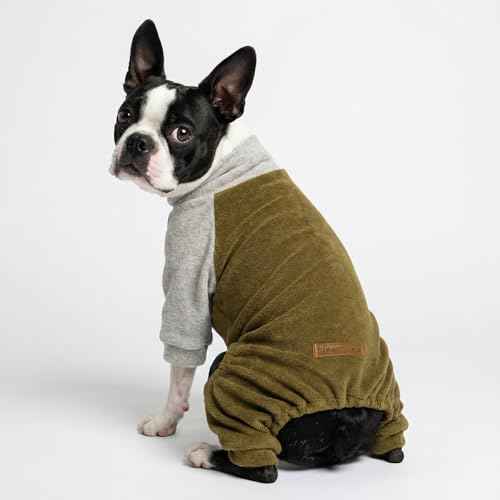Turtleneck Raglan Dog Pajamas (Large / Dark Green)