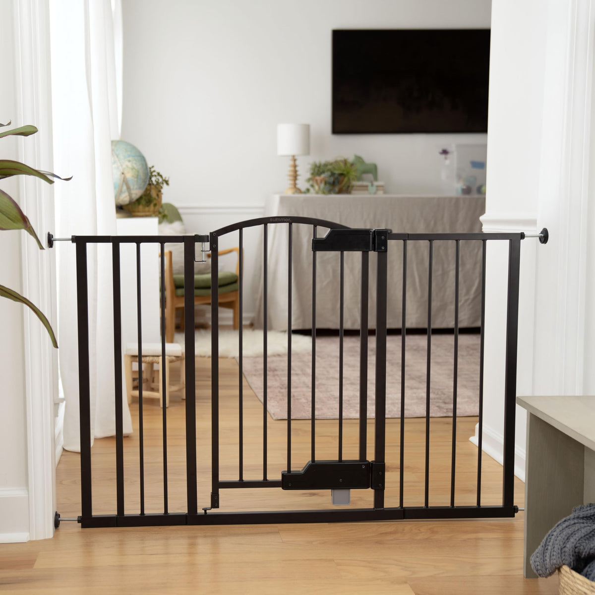 Easy Open Baby Gate & Dog Gate (Espresso - Easy Open / 27.5"-52" W x 28" H)