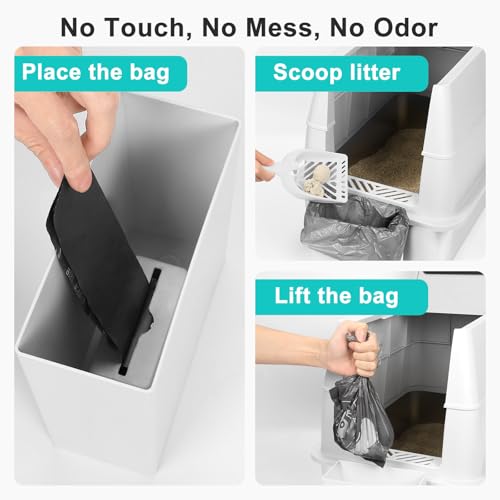 Stainless Steel Litter Box with Lid (White / X-Large)