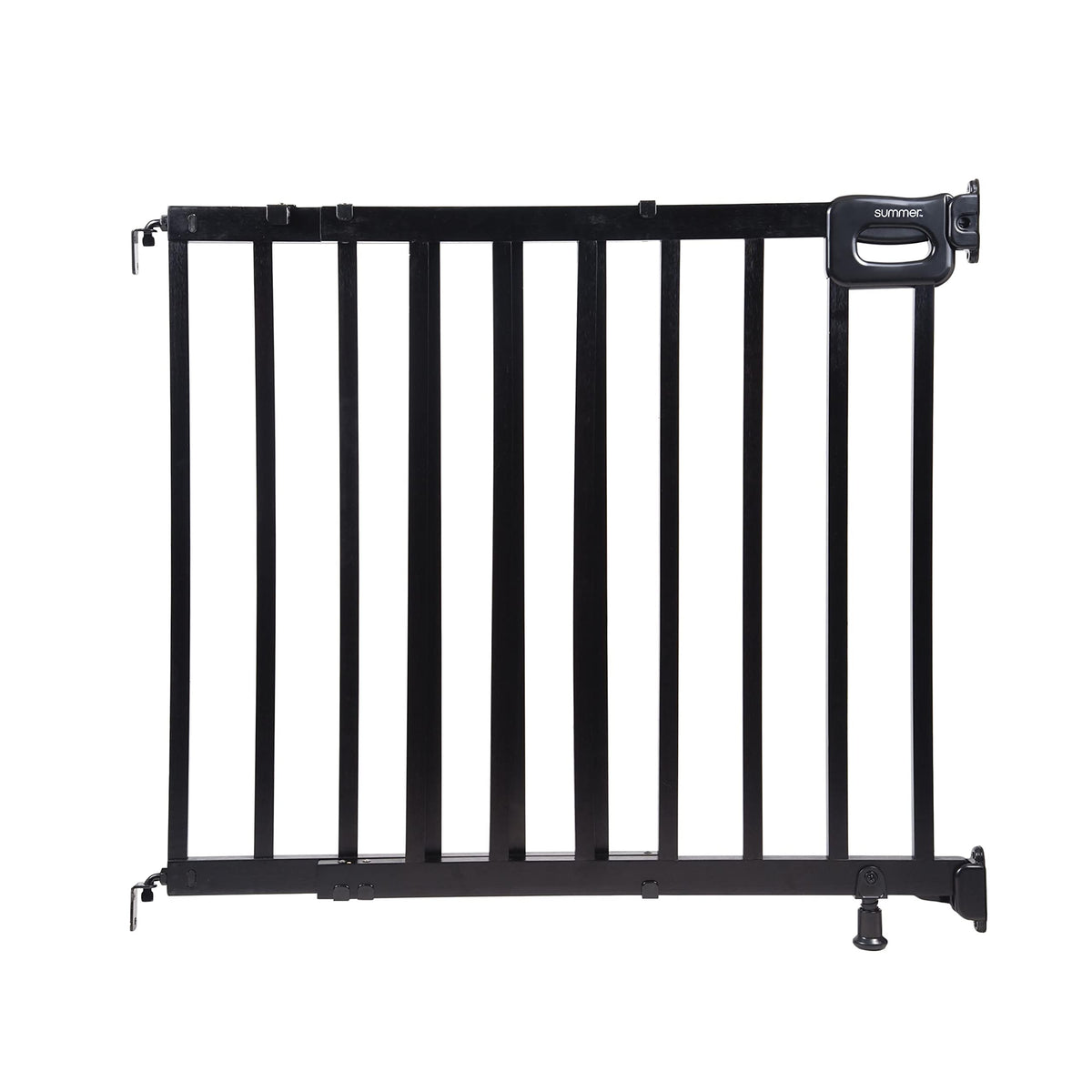 Summer Infant Deluxe Stairway Simple to Secure Safety Pet and Baby Gate (Black Wood)