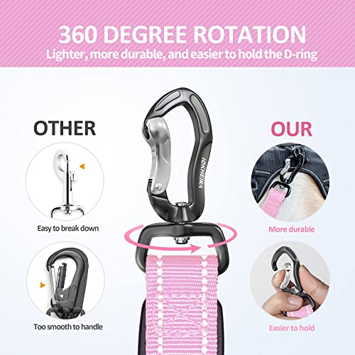 Dog Leash Multifunctional for Medium & Large Dogs (Pink)