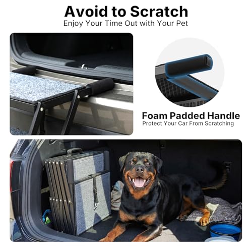 Foldable Dog Steps for Car SUV (Extra Wide 20"W)