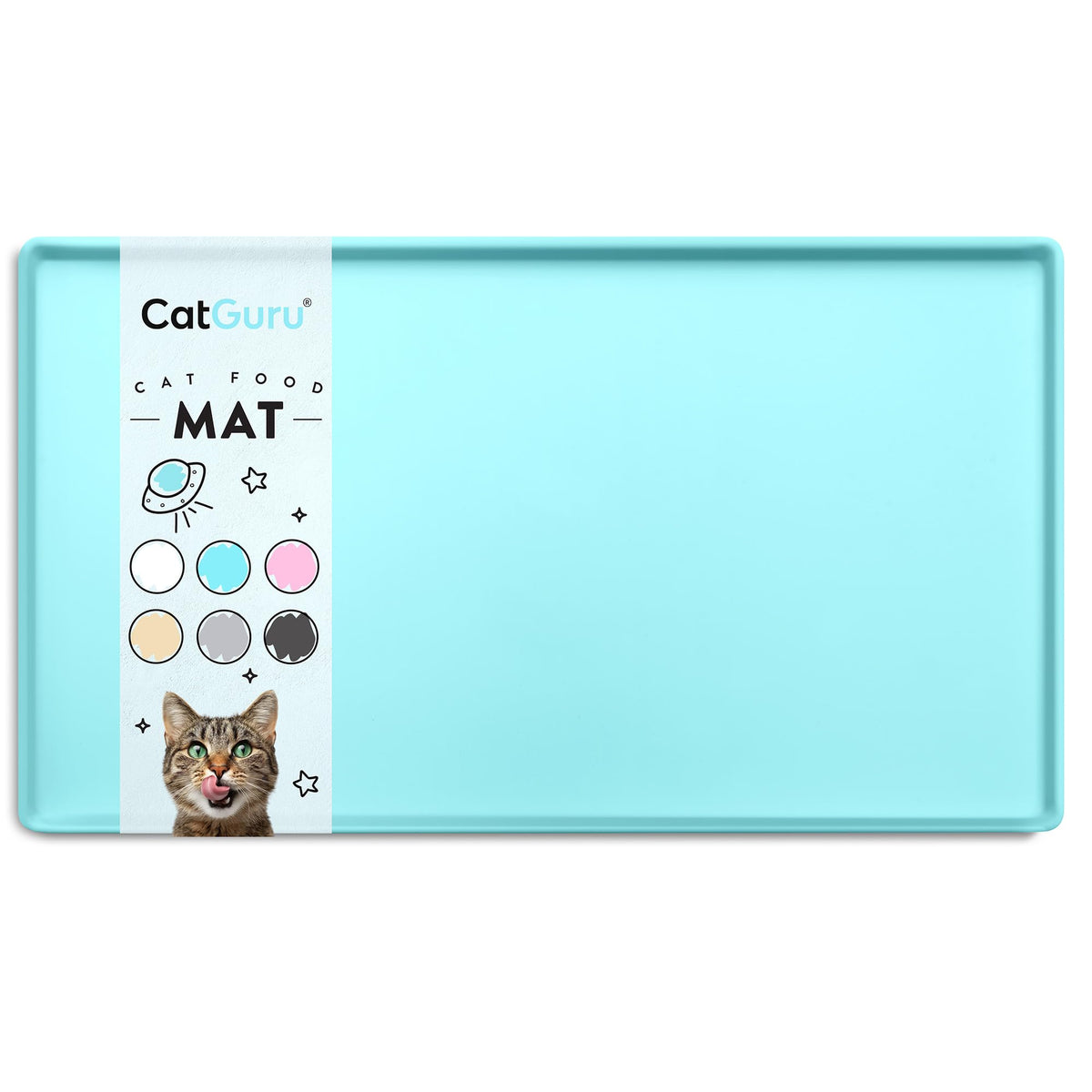 Premium Cat Food Mat (19"L x 11"W / Aruba)