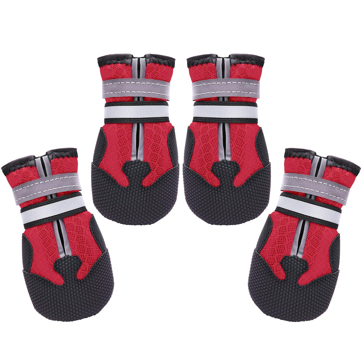 Breathable Dog Boots for Medium Large Dogs (Red / XXL (Insole Width 3.2")for 94~100lb)