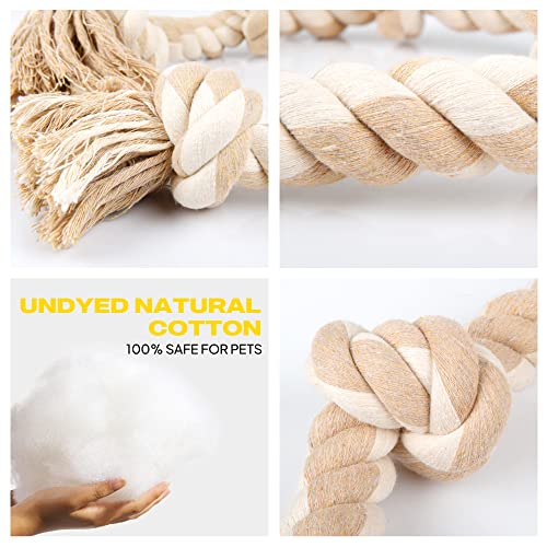 Dog Rope Toys for Large Dogs (White-1 handle / Large)
