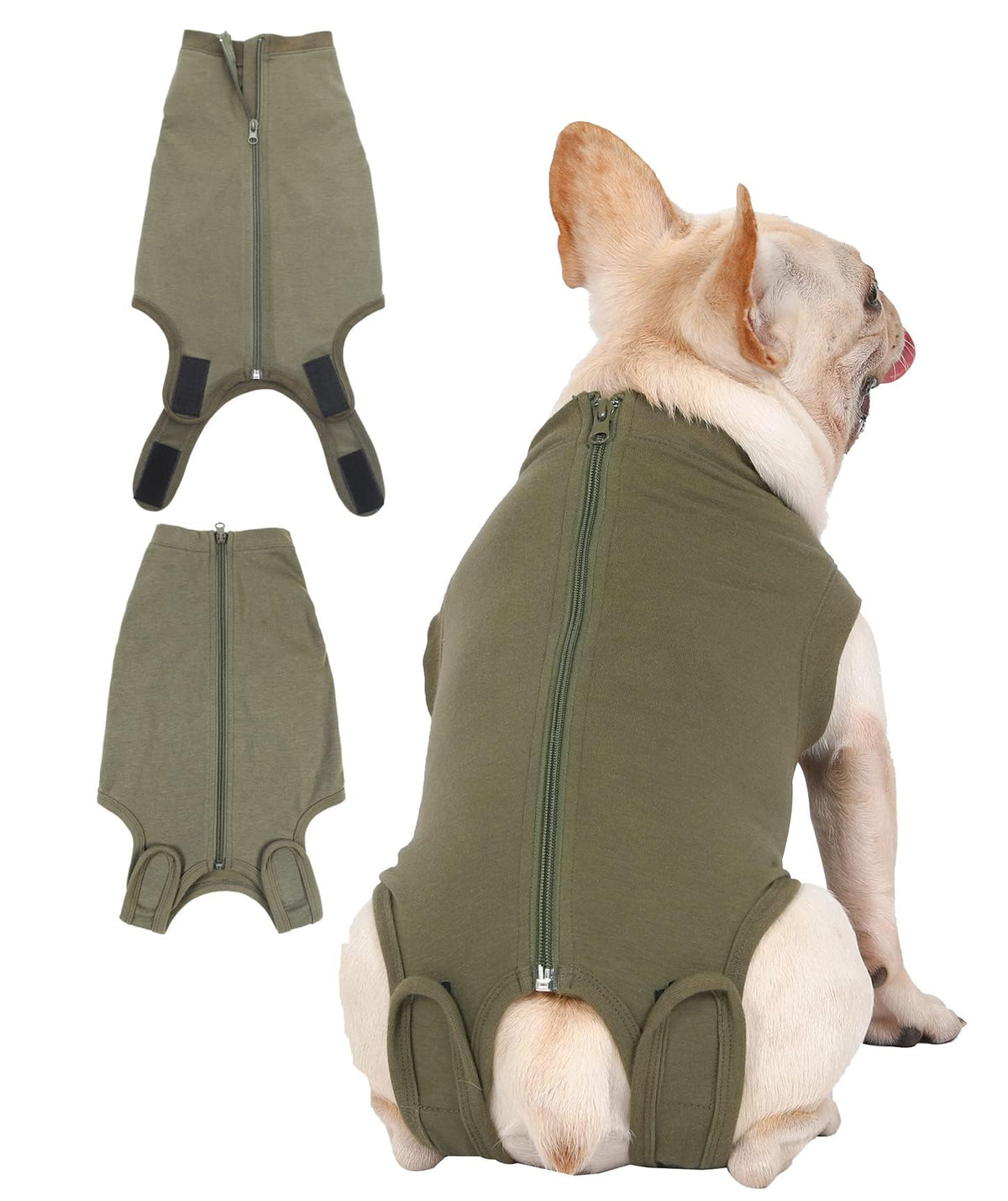 Dog Surgery Recovery Suit (M(Back12 - 14" Chest 17 - 20" Weight16 - 24lb) / Army)